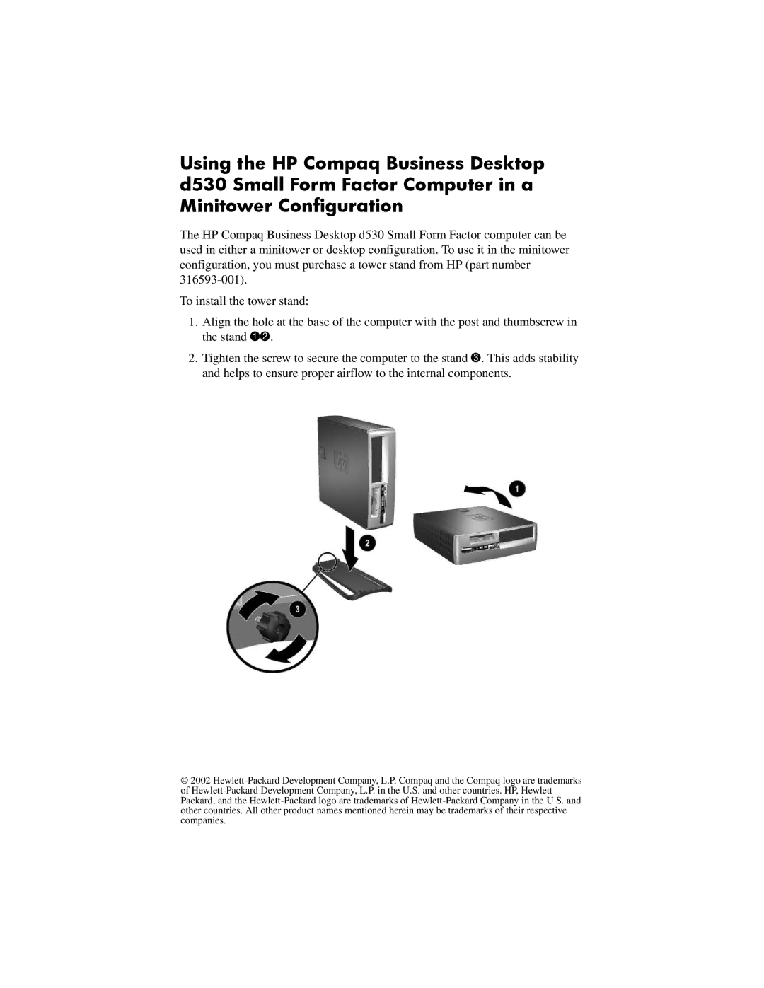 HP d530 tower manual 