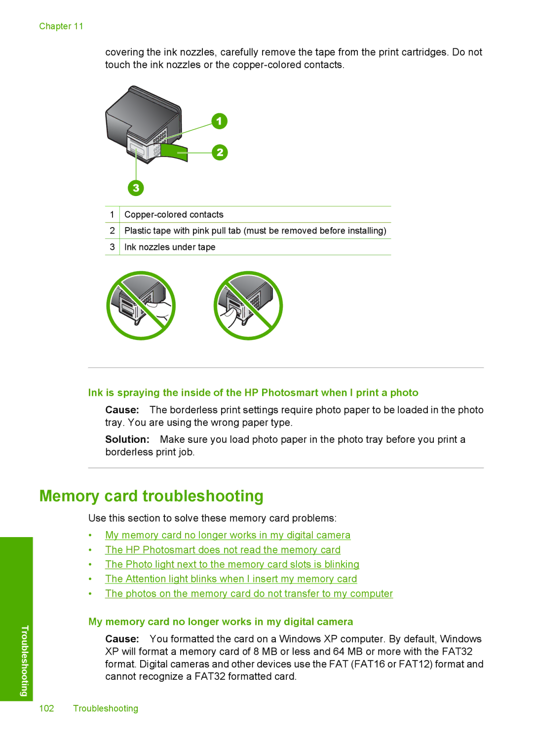 HP D5300 manual Memory card troubleshooting, My memory card no longer works in my digital camera 