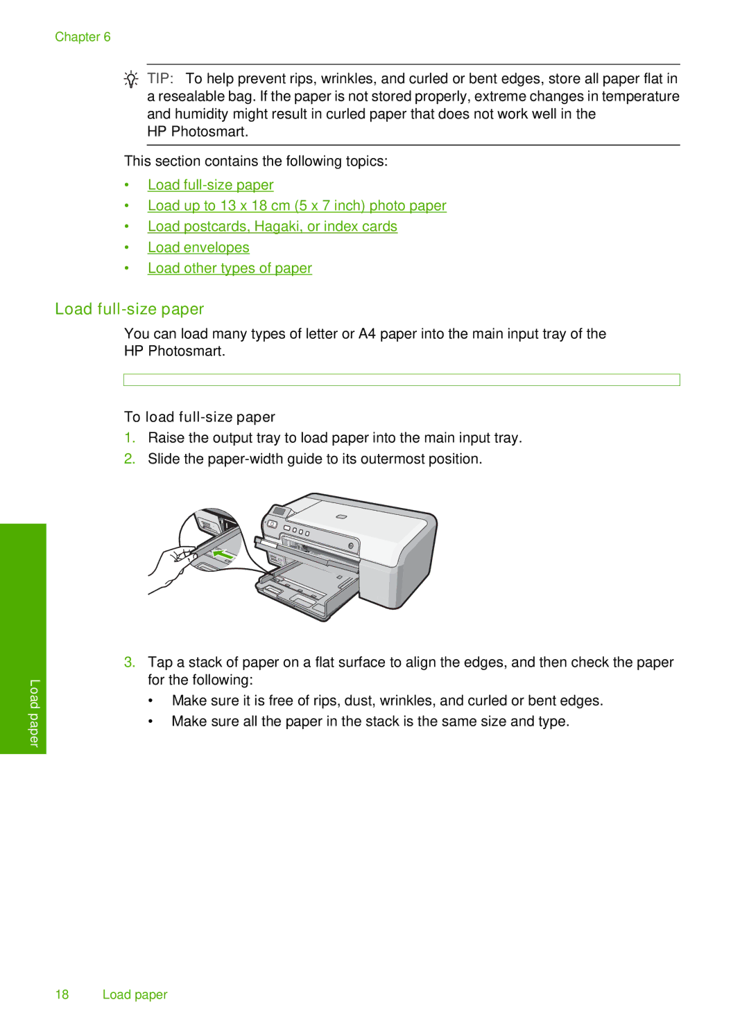 HP D5300 manual Load full-size paper, To load full-size paper 