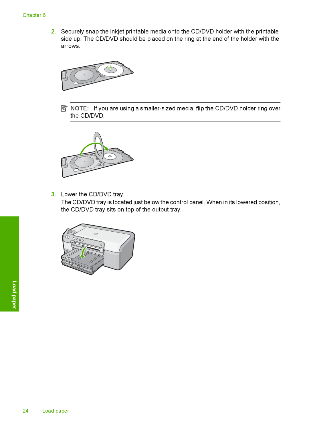 HP D5300 manual Load paper 