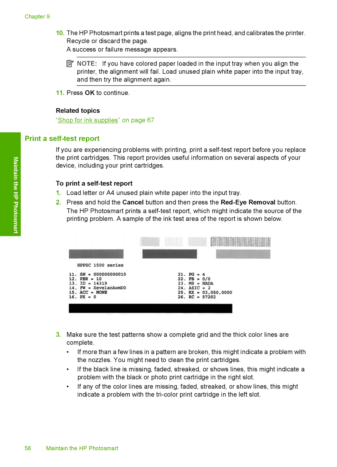 HP D5300 manual Print a self-test report, To print a self-test report 