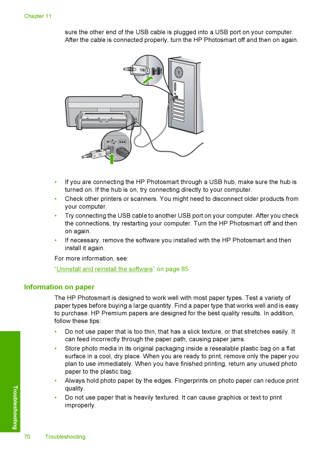 HP D5300 manual Information on paper 