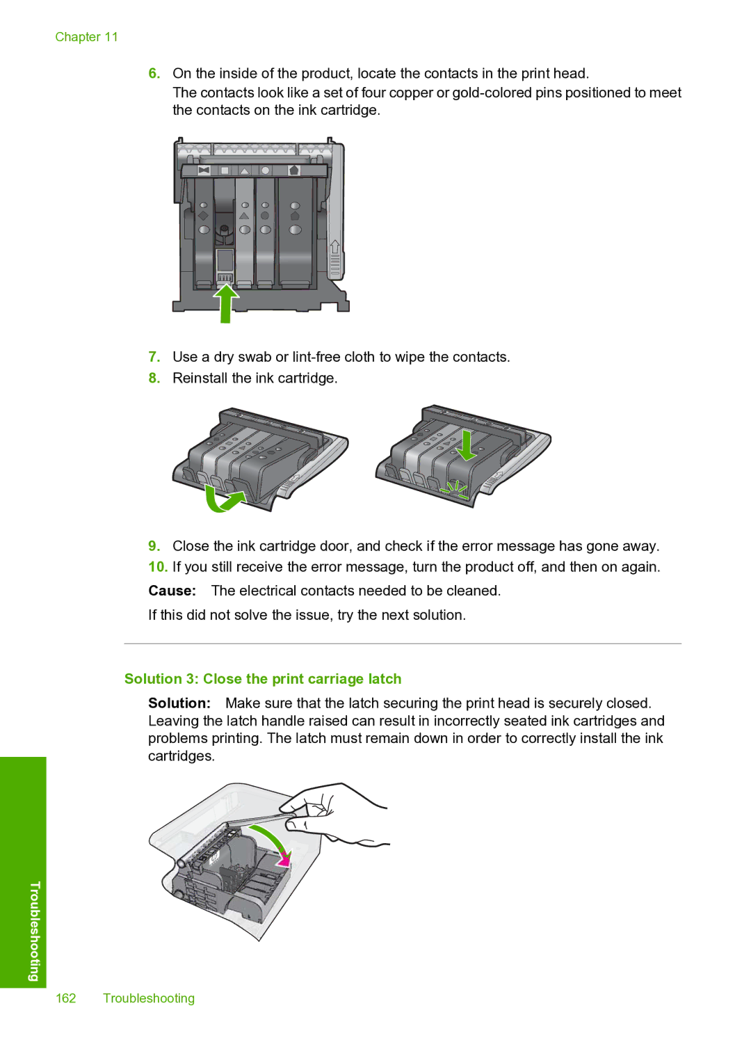 HP D5400 manual Solution 3 Close the print carriage latch 