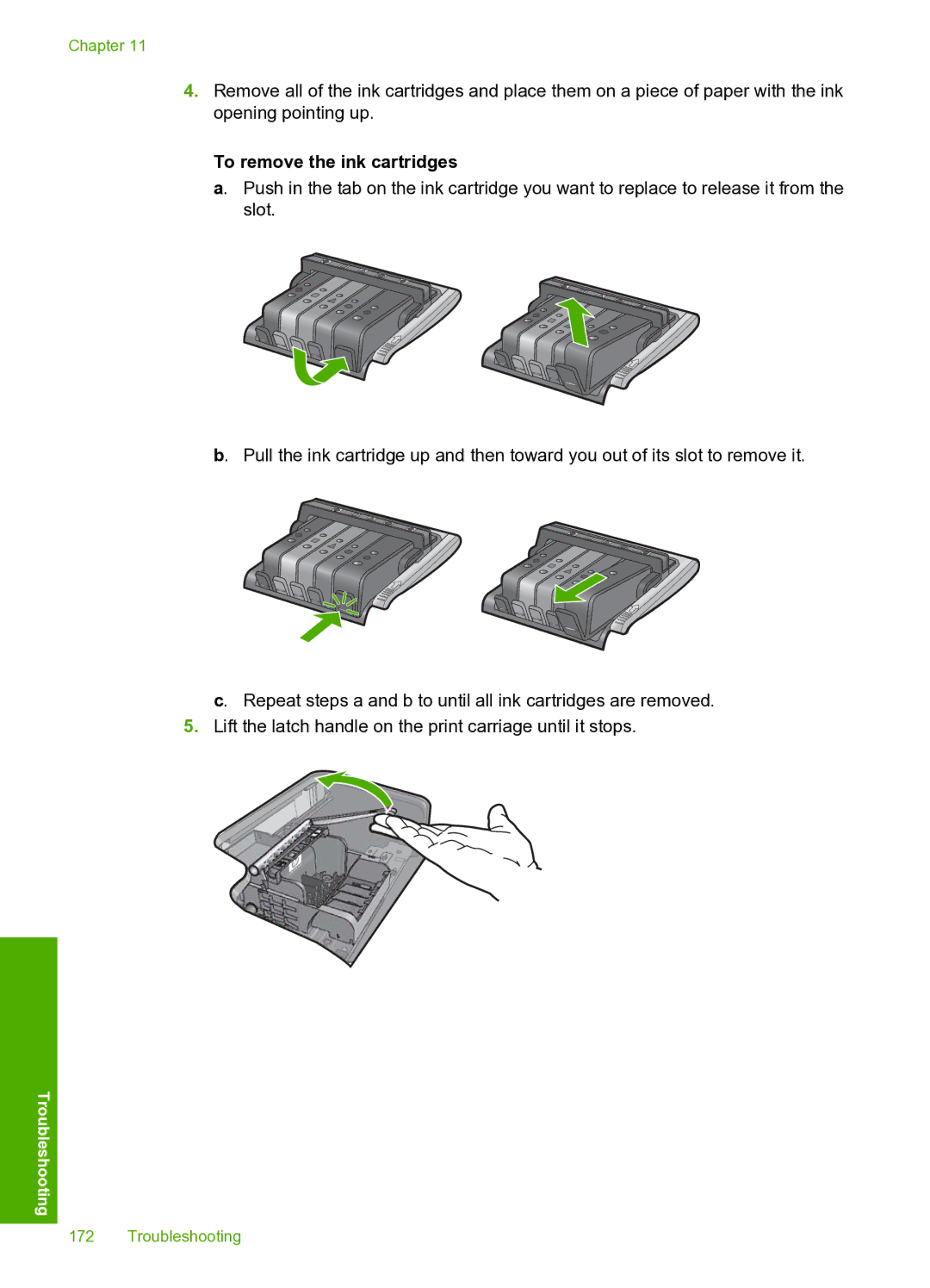 HP D5400 manual To remove the ink cartridges 