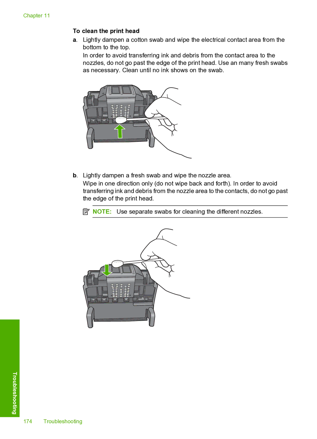 HP D5400 manual To clean the print head 