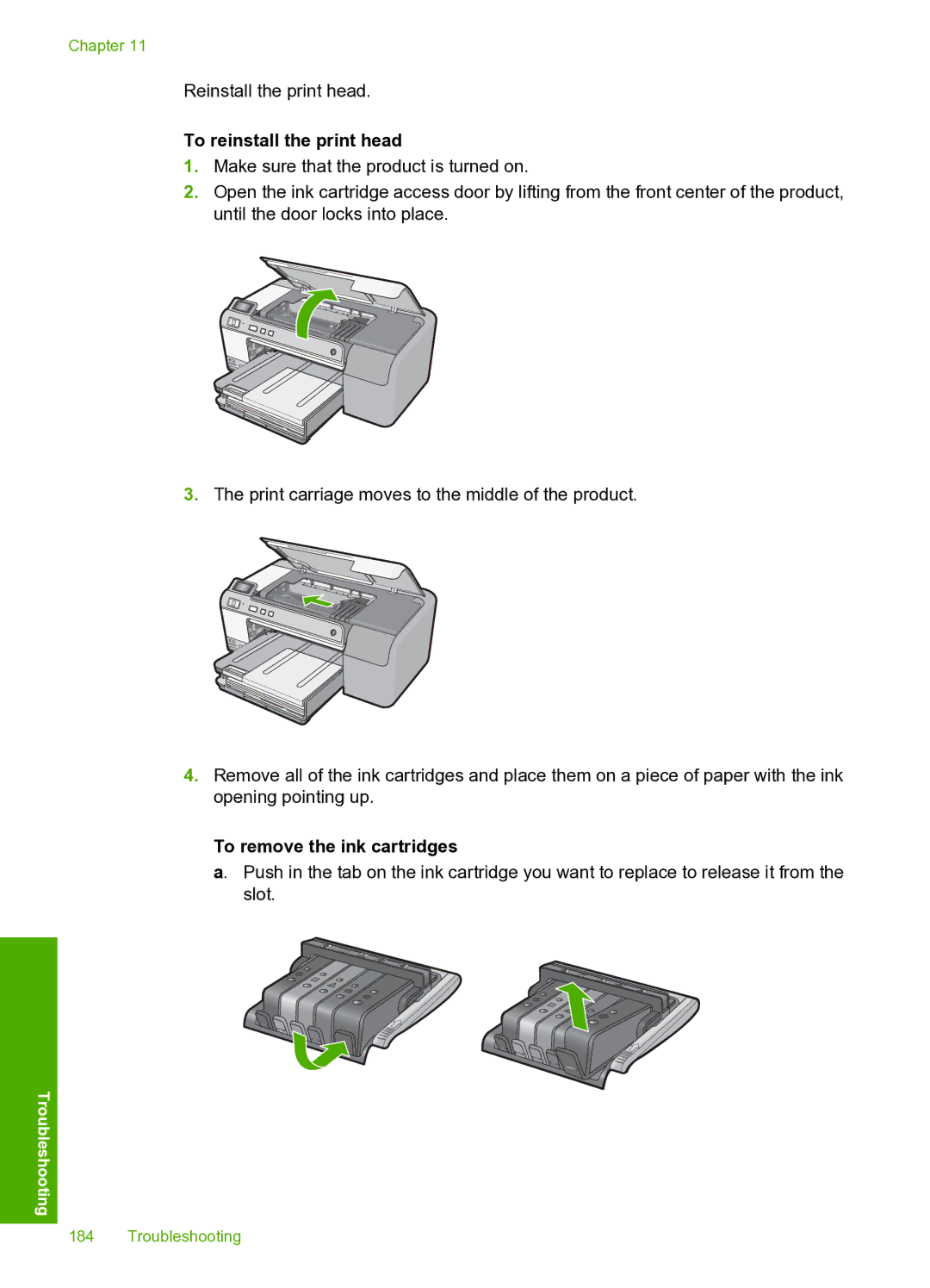 HP D5400 manual Reinstall the print head 