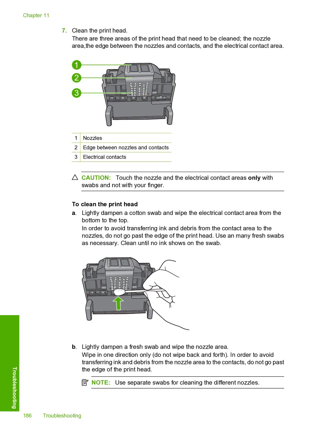 HP D5400 manual To clean the print head 