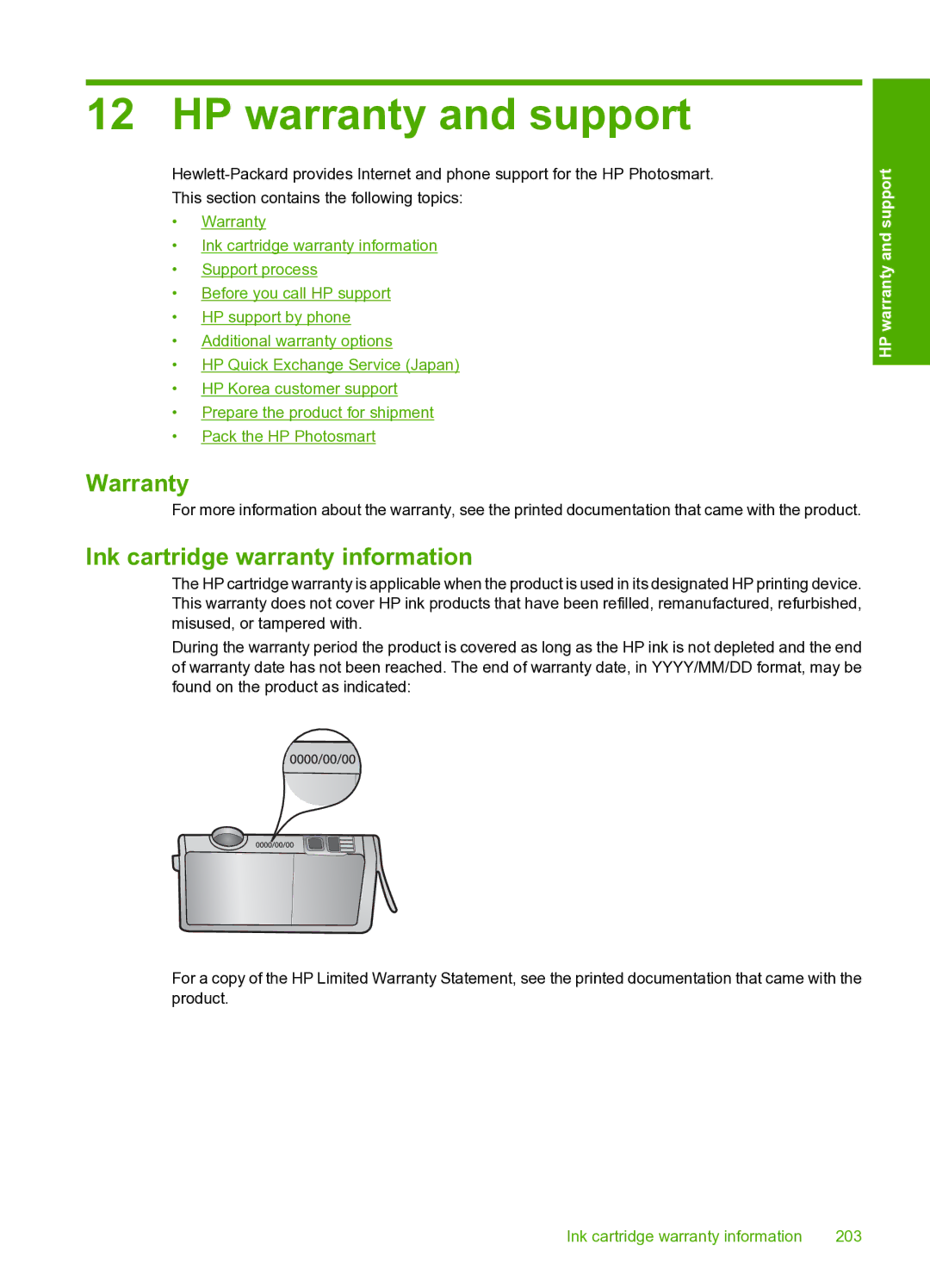 HP D5400 manual HP warranty and support, Warranty 