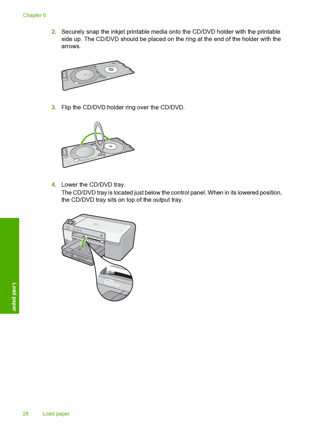 HP D5400 manual Load paper 