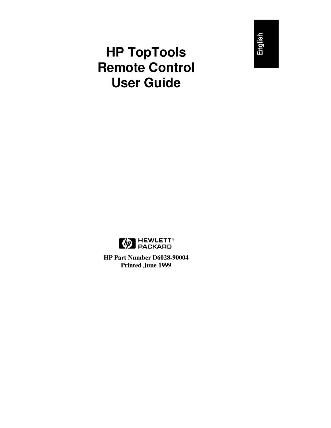 HP D6028-90004 manual HP TopTools Remote Control User Guide 