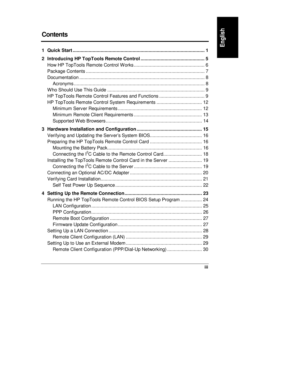 HP D6028-90004 manual Contents 