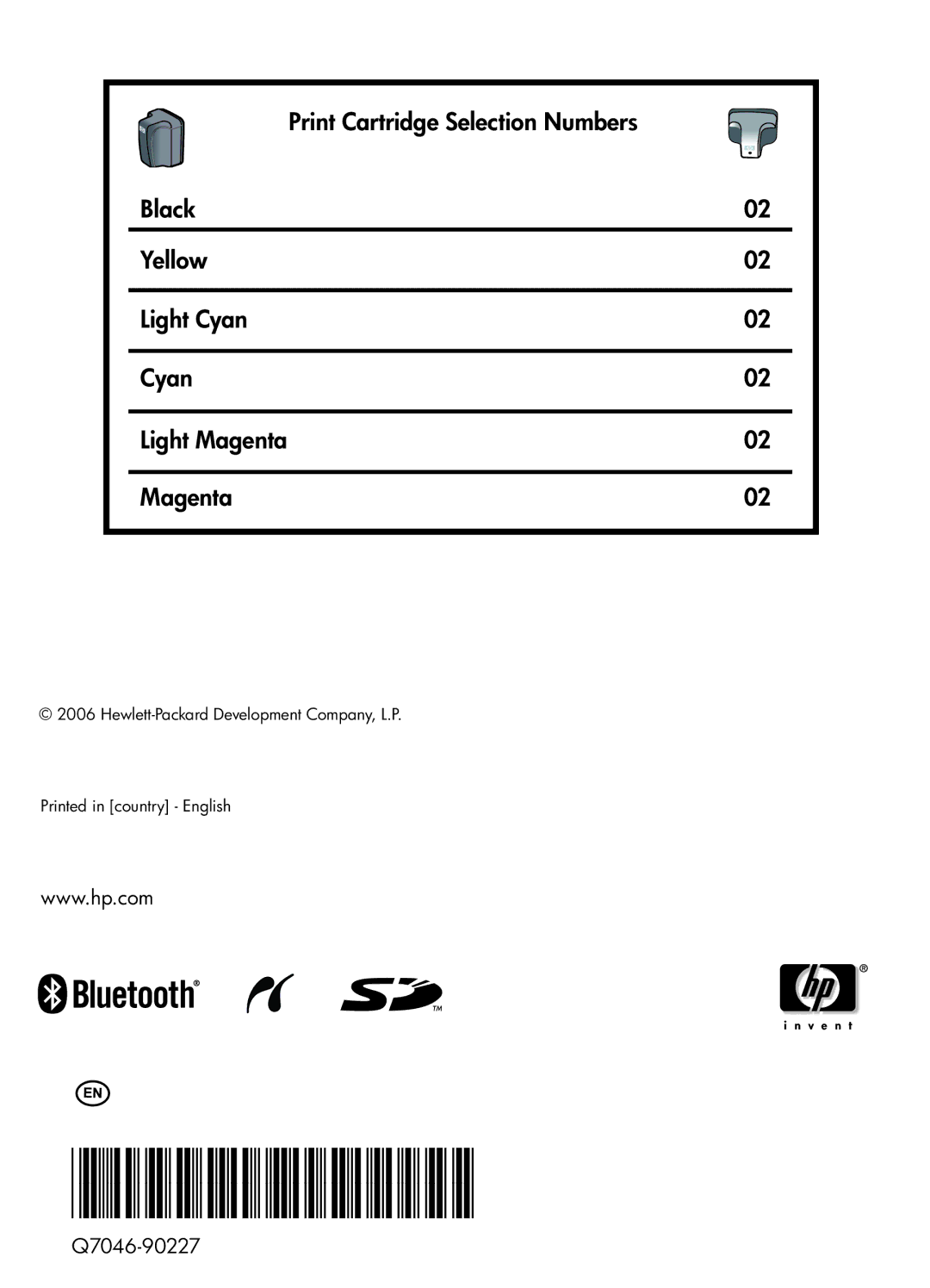 HP D7100 manual Q7046-90227 