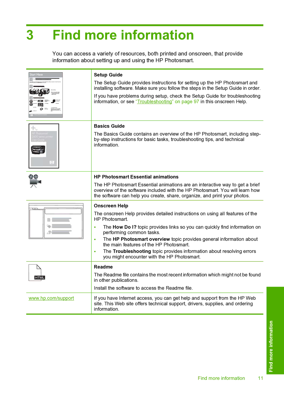 HP D7200 manual Find more information, Setup Guide 