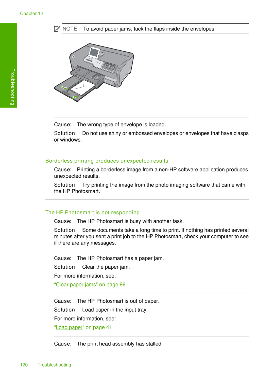 HP D7200 manual Borderless printing produces unexpected results, HP Photosmart is not responding 