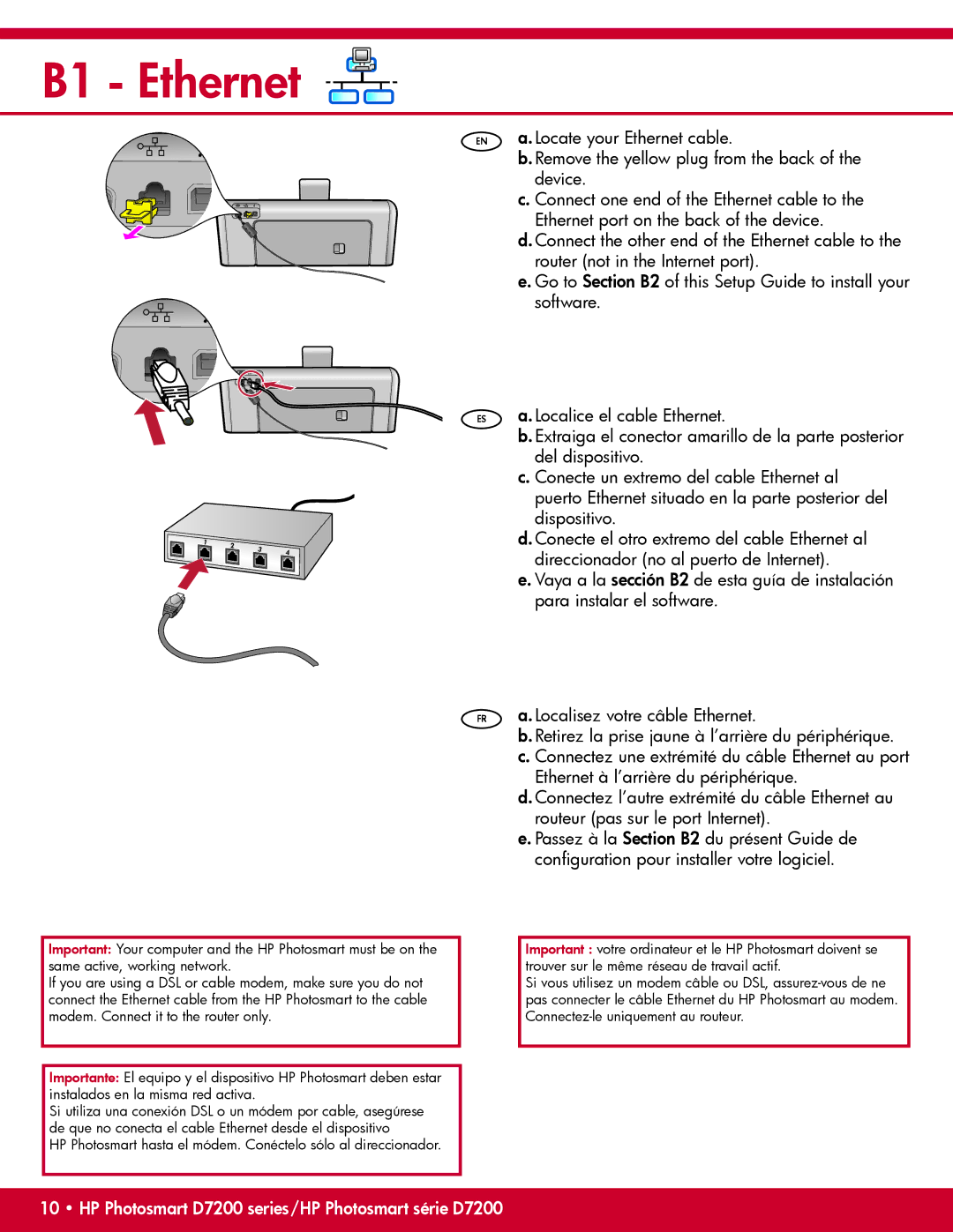 HP D7200 manual B1 Ethernet 