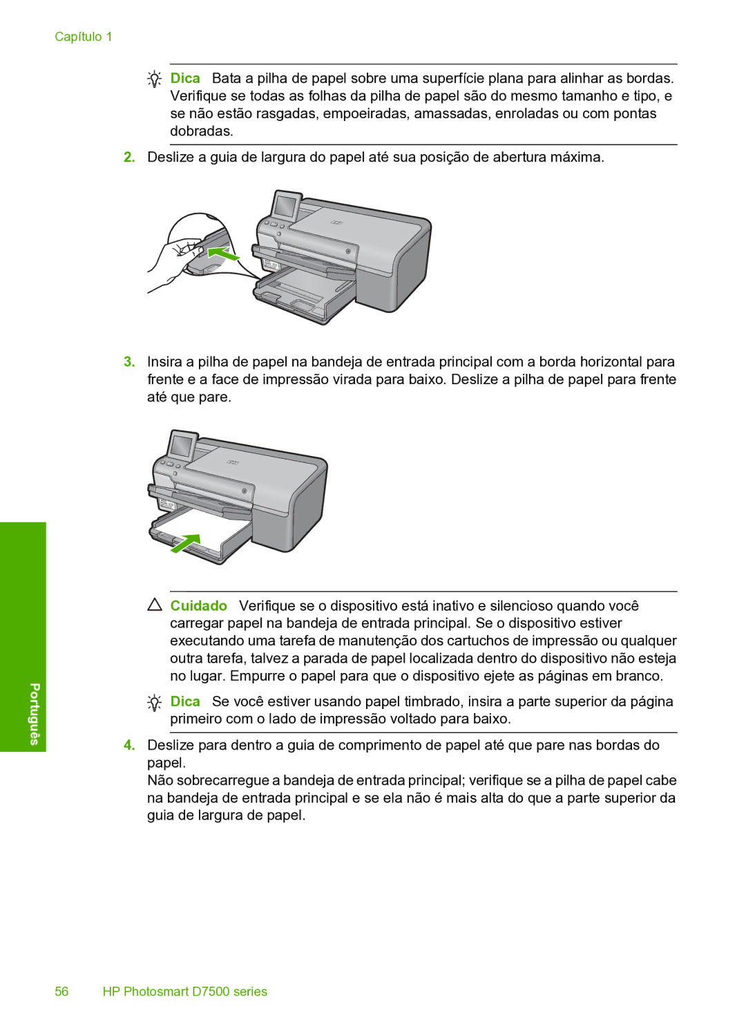 HP D7560 manual Português 