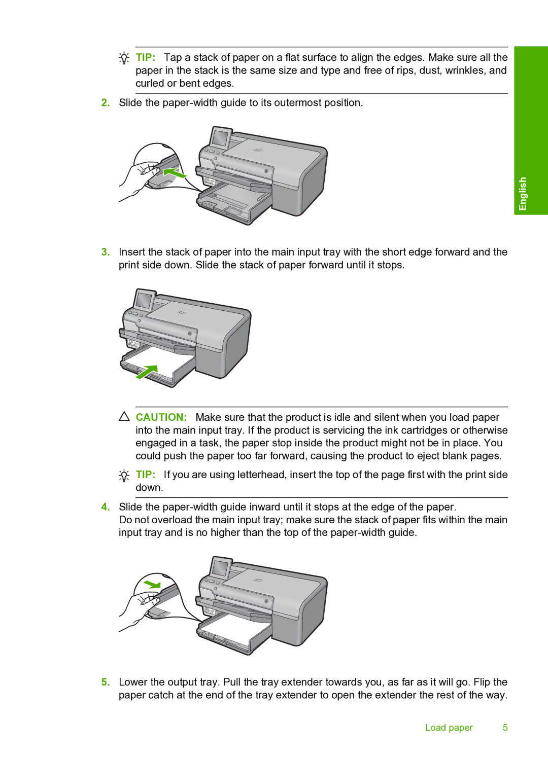 HP D7560 manual Load paper 