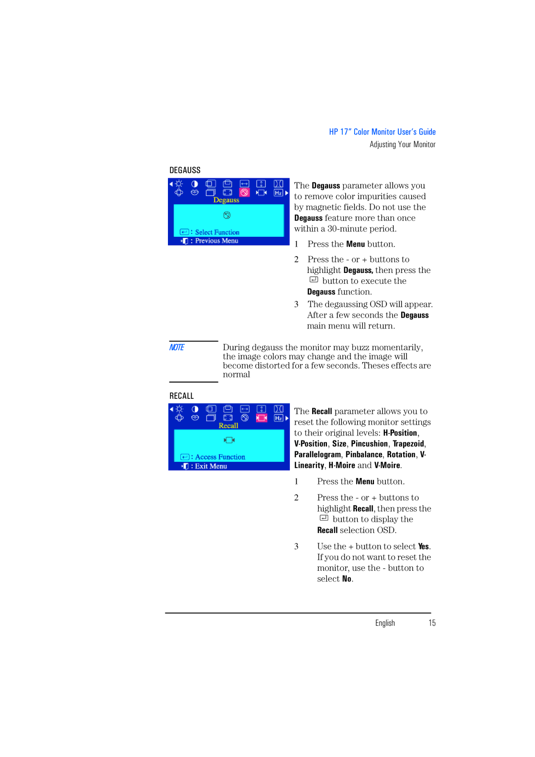 HP P720, D8907 manual Linearity , H-Moire and V-Moire 