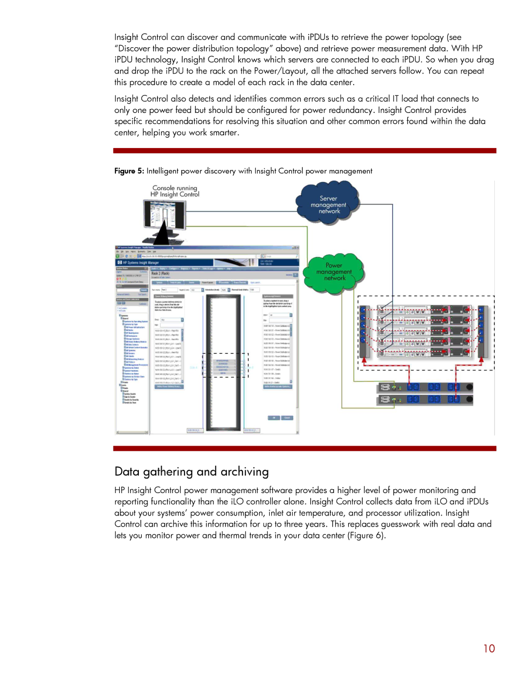 HP Data Center EnvIronmental Edge manual Data gathering and archiving 