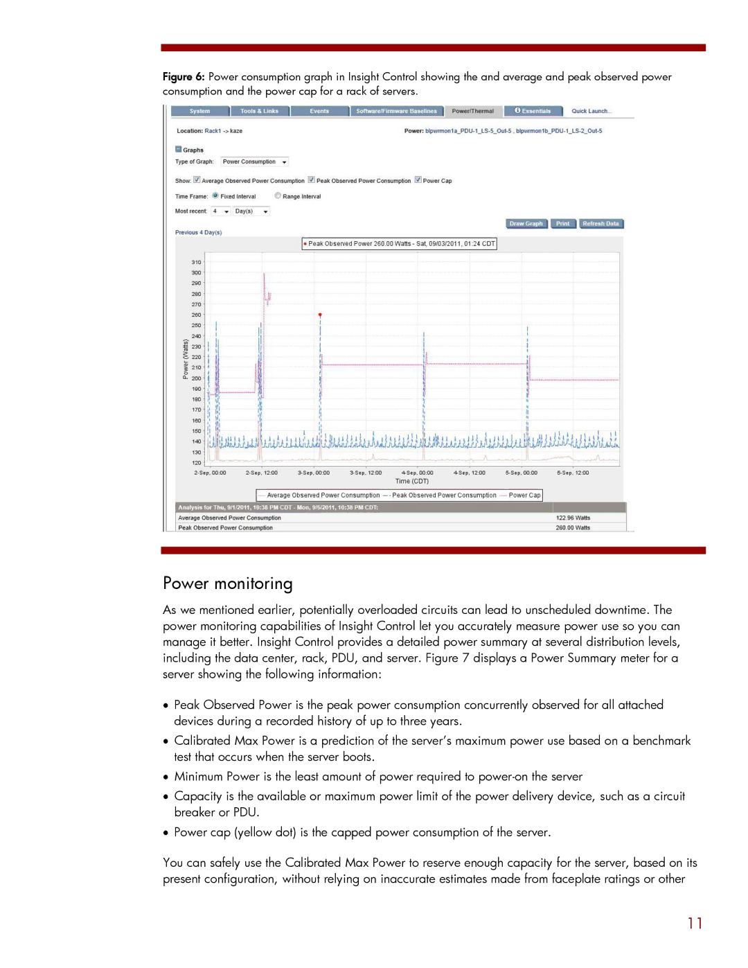 HP Data Center EnvIronmental Edge manual Power monitoring 