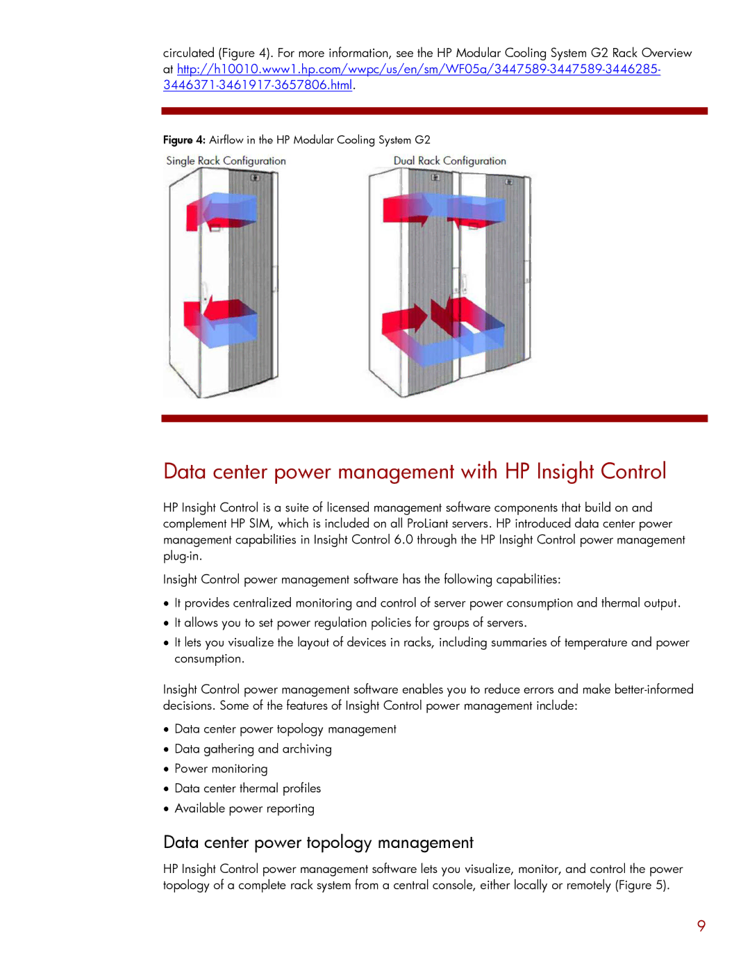 HP Data Center EnvIronmental Edge manual Data center power management with HP Insight Control 