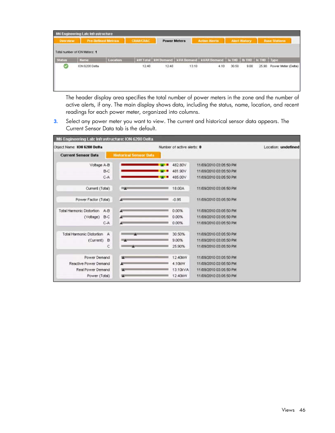 HP Data Center EnvIronmental Edge manual Views 