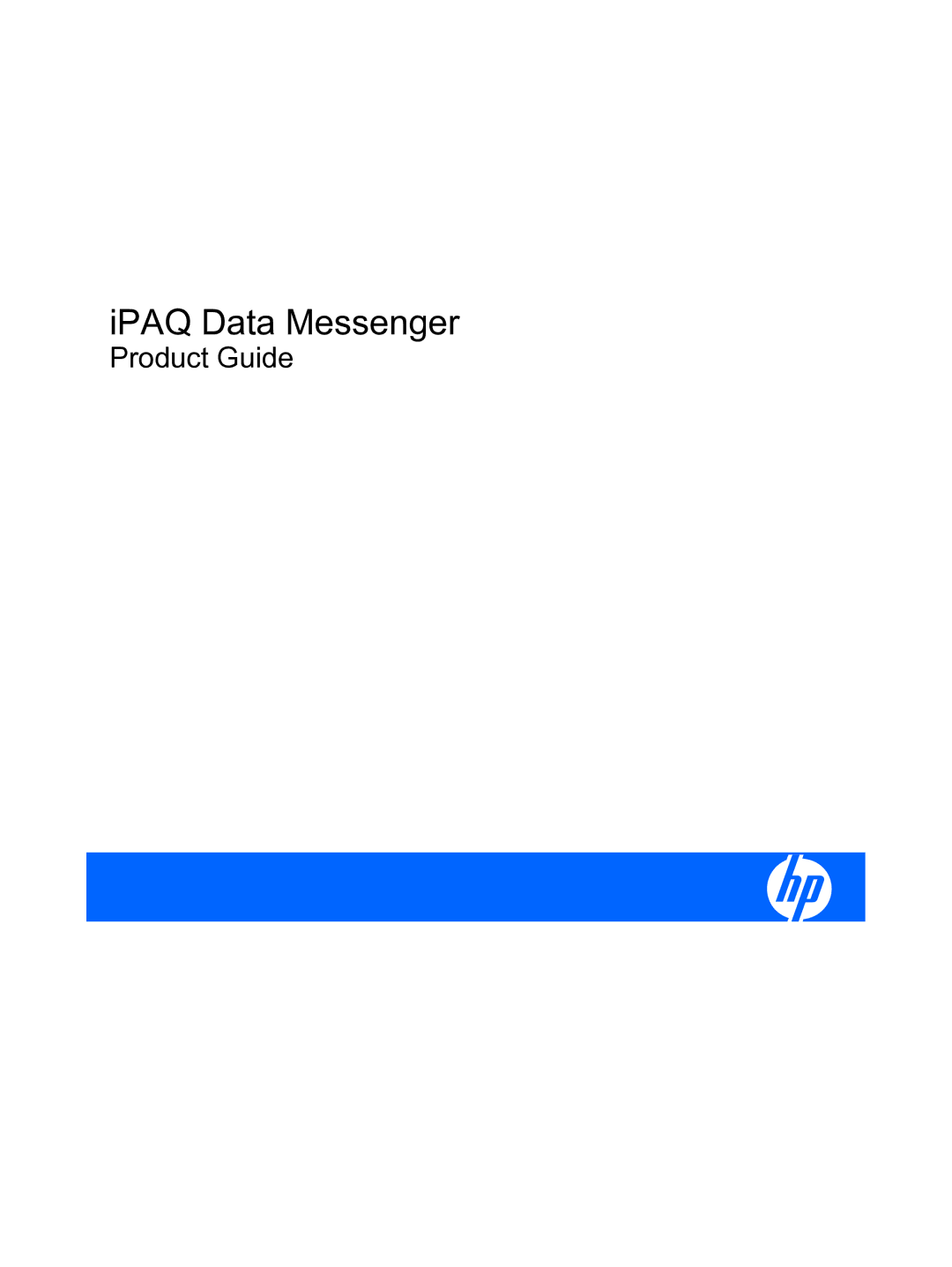 HP manual IPAQ Data Messenger 