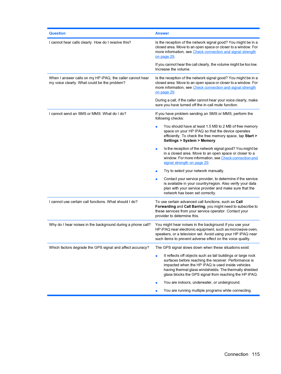 HP Data Messenger manual Settings System Memory 