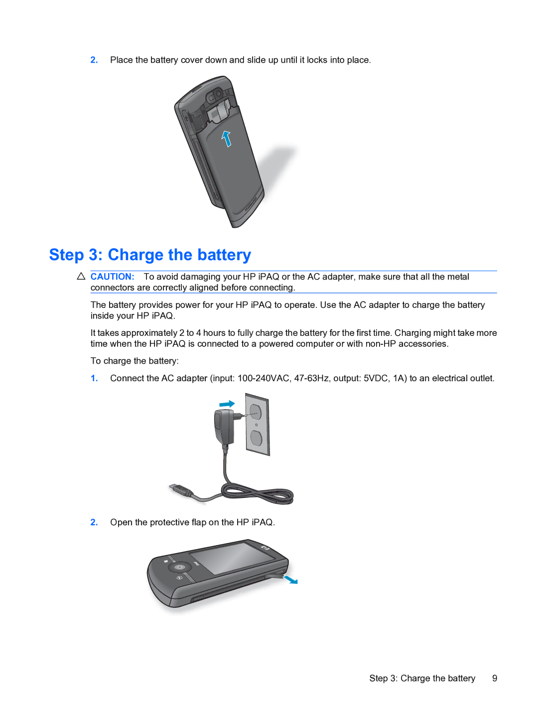 HP Data Messenger manual Charge the battery 