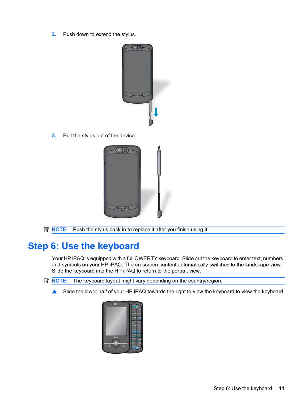 HP Data Messenger manual Use the keyboard 