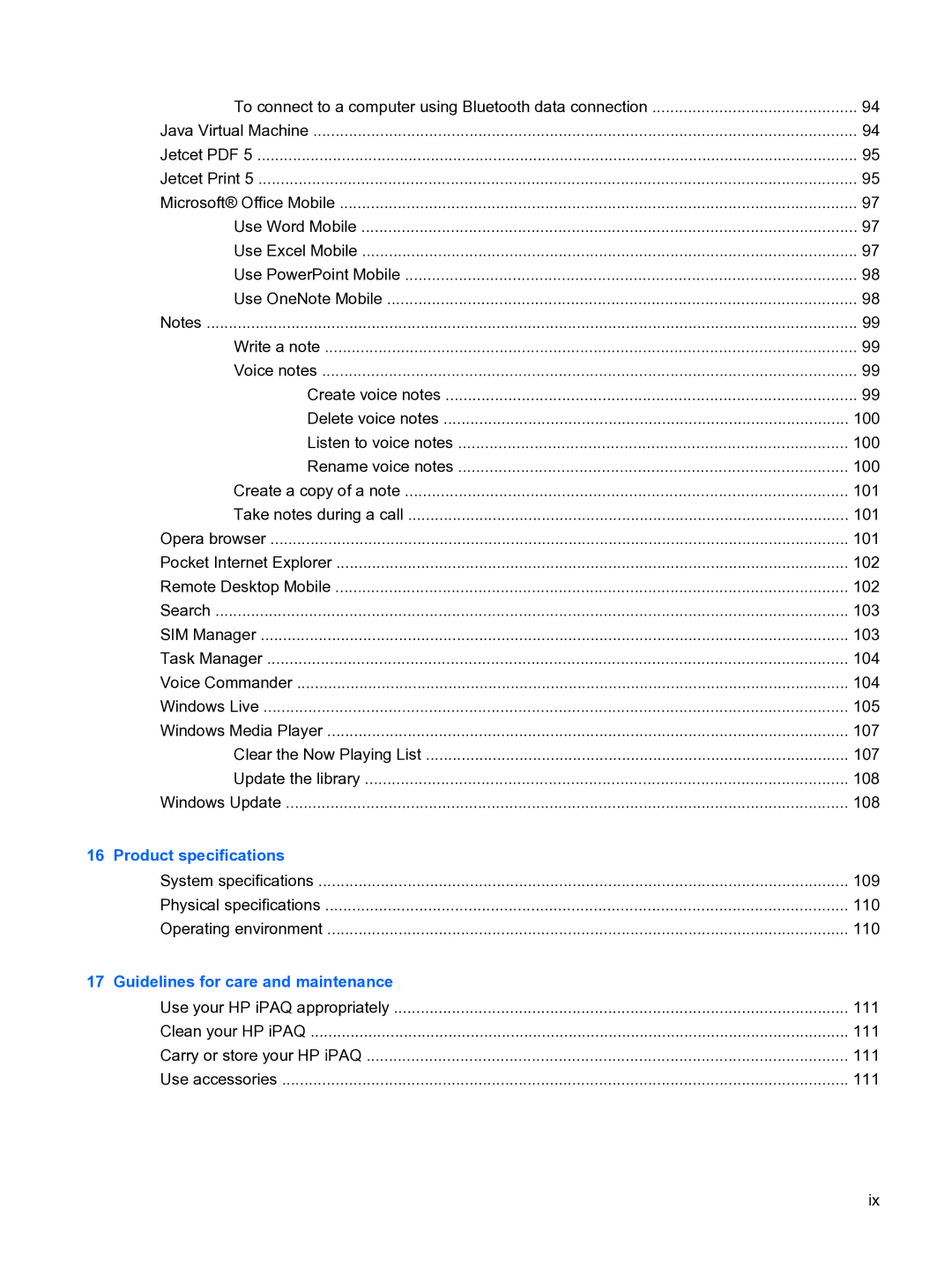 HP Data Messenger manual Product specifications 