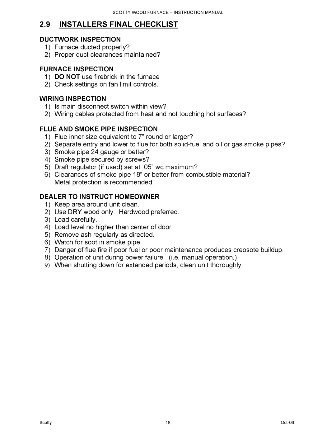 HP DB-102 manual Installers Final Checklist 