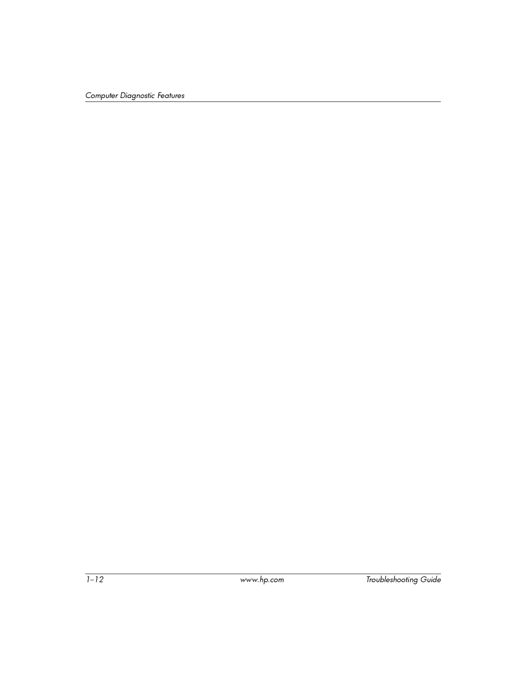 HP DC5100 manual Computer Diagnostic Features 