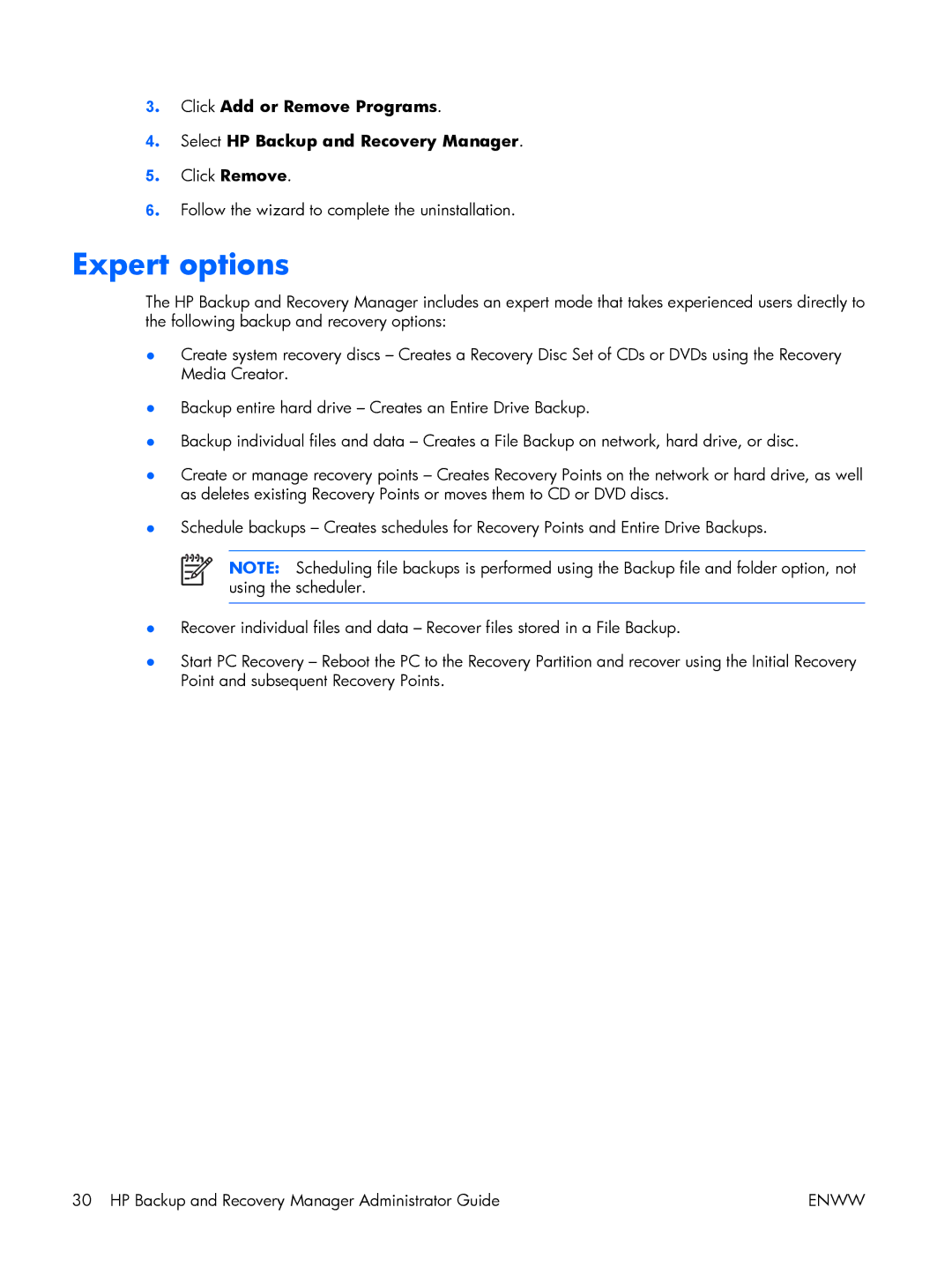 HP dc5700 manual Expert options 