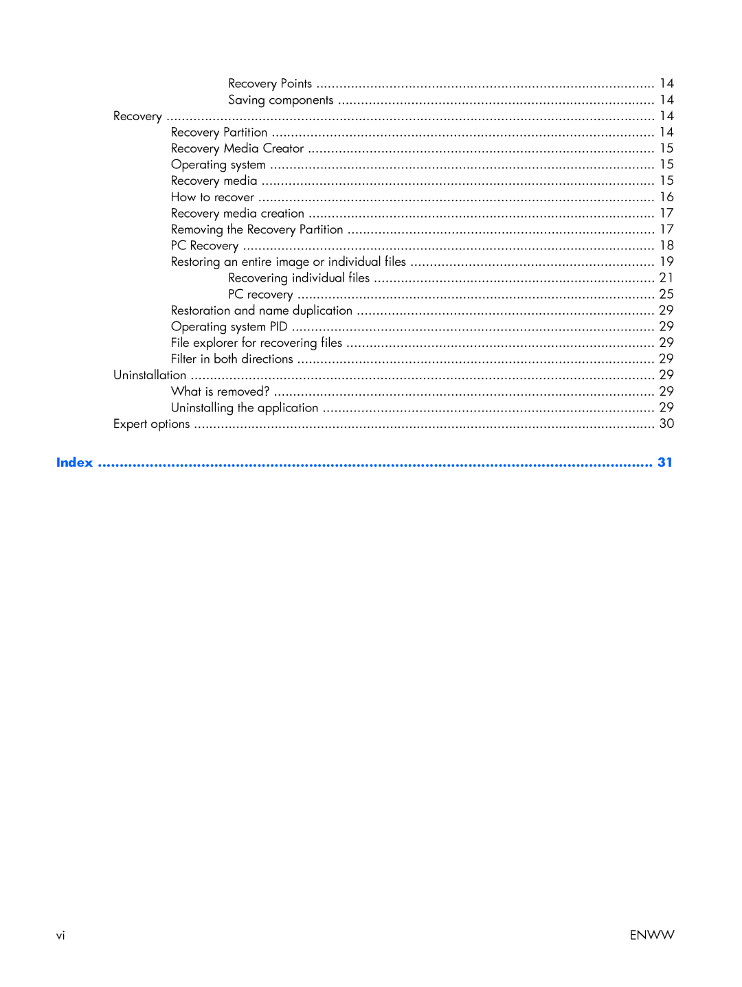 HP dc5700 manual Index 