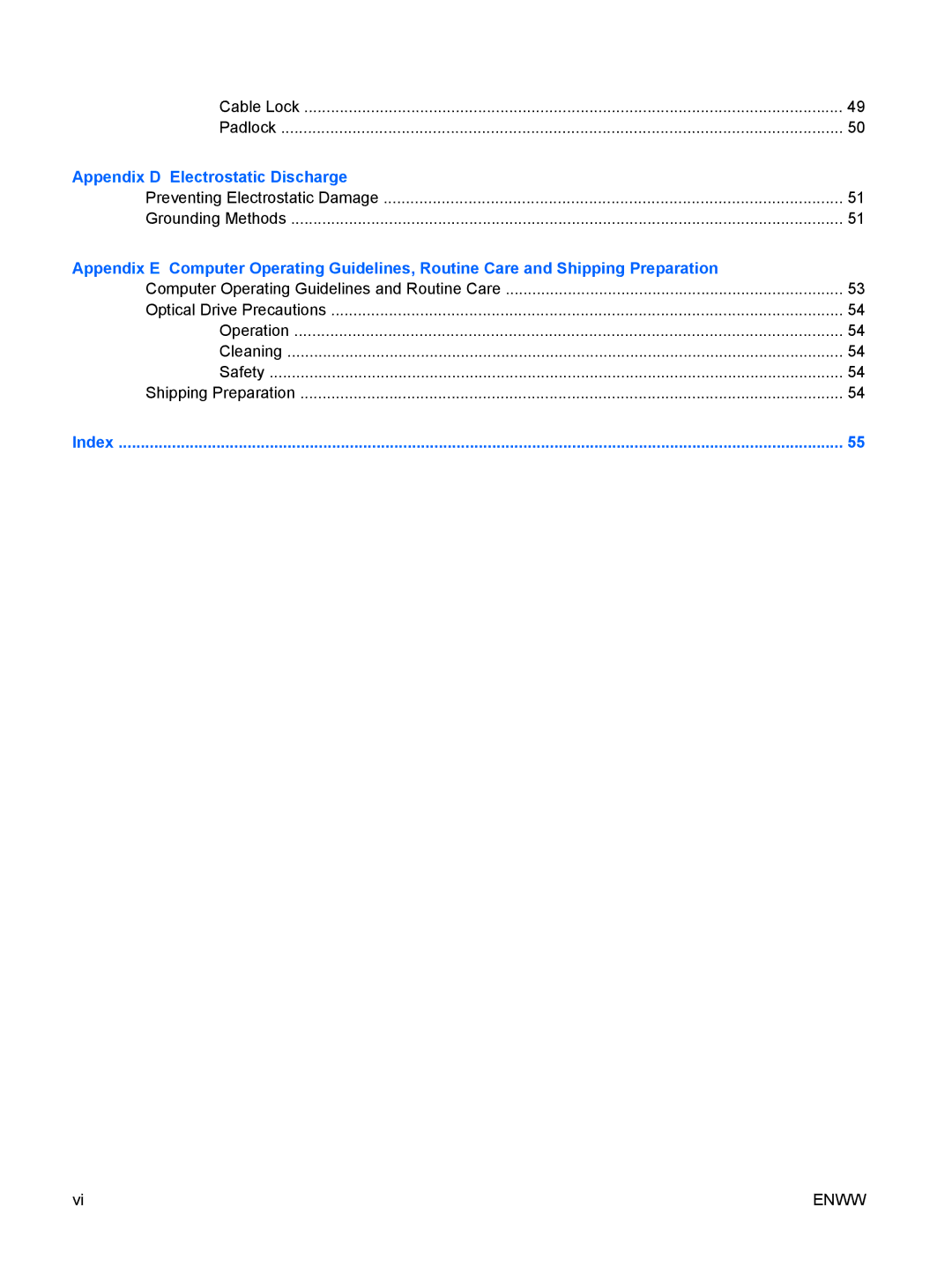 HP dc5700 manual Appendix D Electrostatic Discharge 