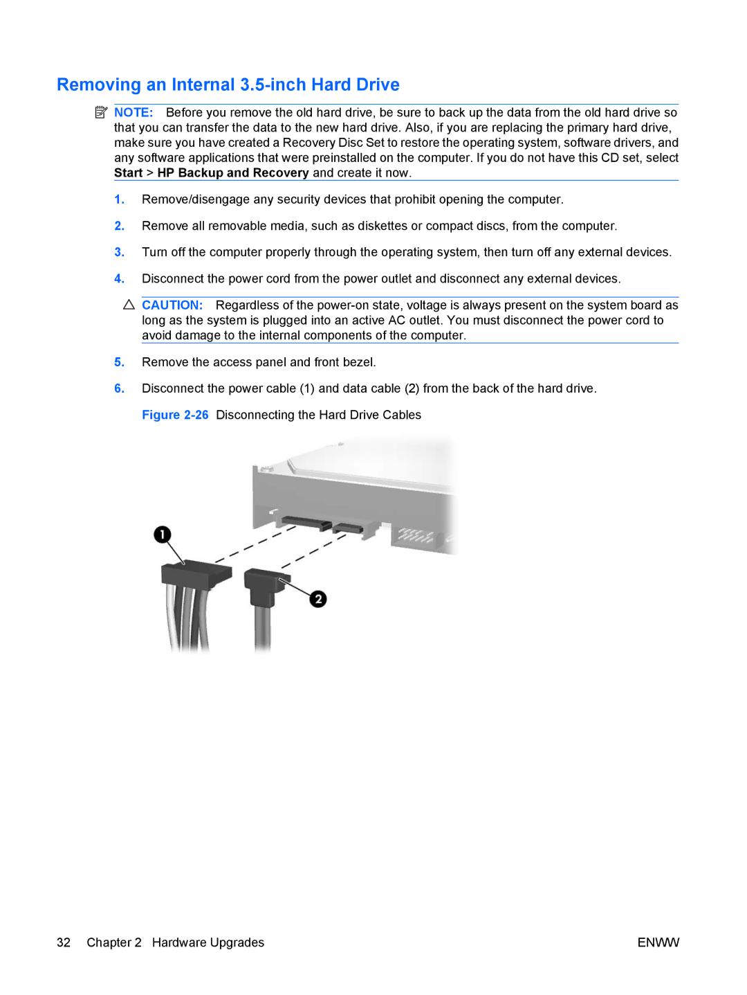 HP dc5800 manual Removing an Internal 3.5-inch Hard Drive 