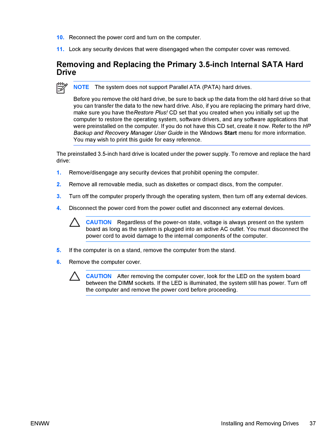 HP dc72 Client manual Enww 