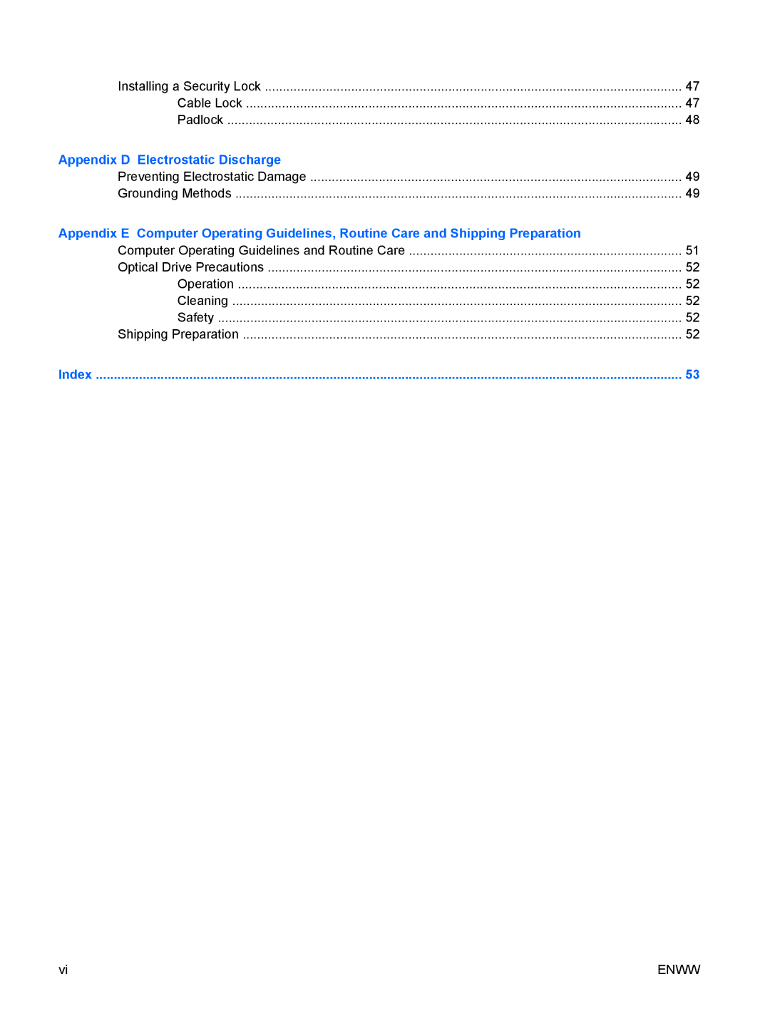 HP dc72 Client manual Appendix D Electrostatic Discharge 