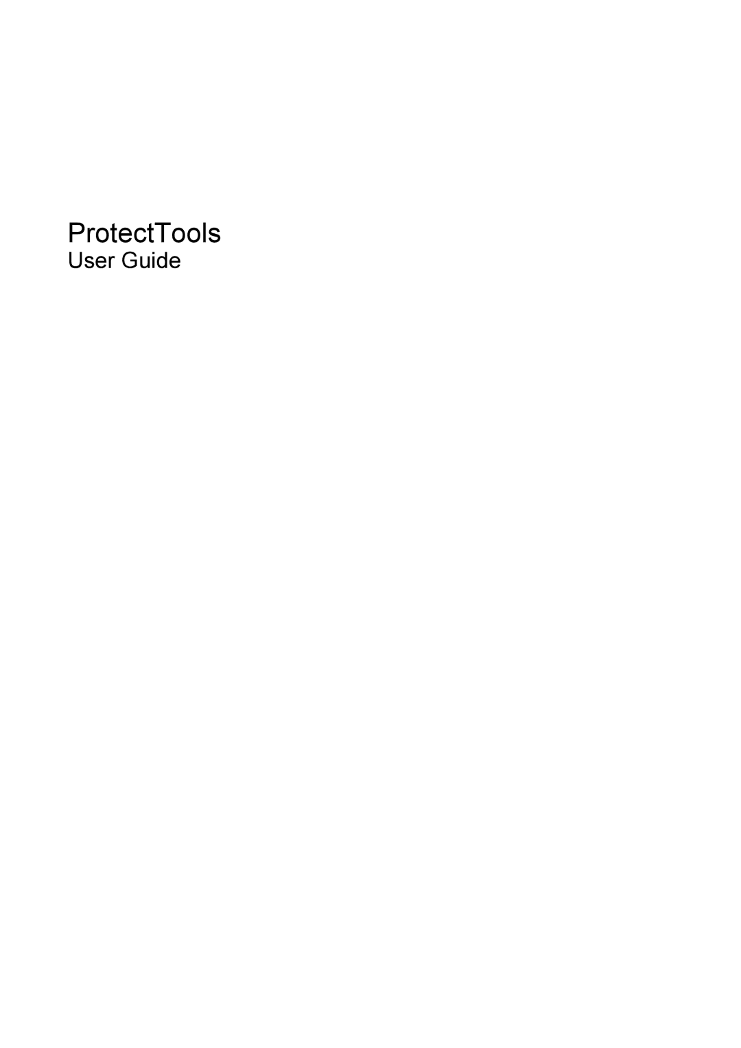 HP dc73 Blade Client manual ProtectTools 