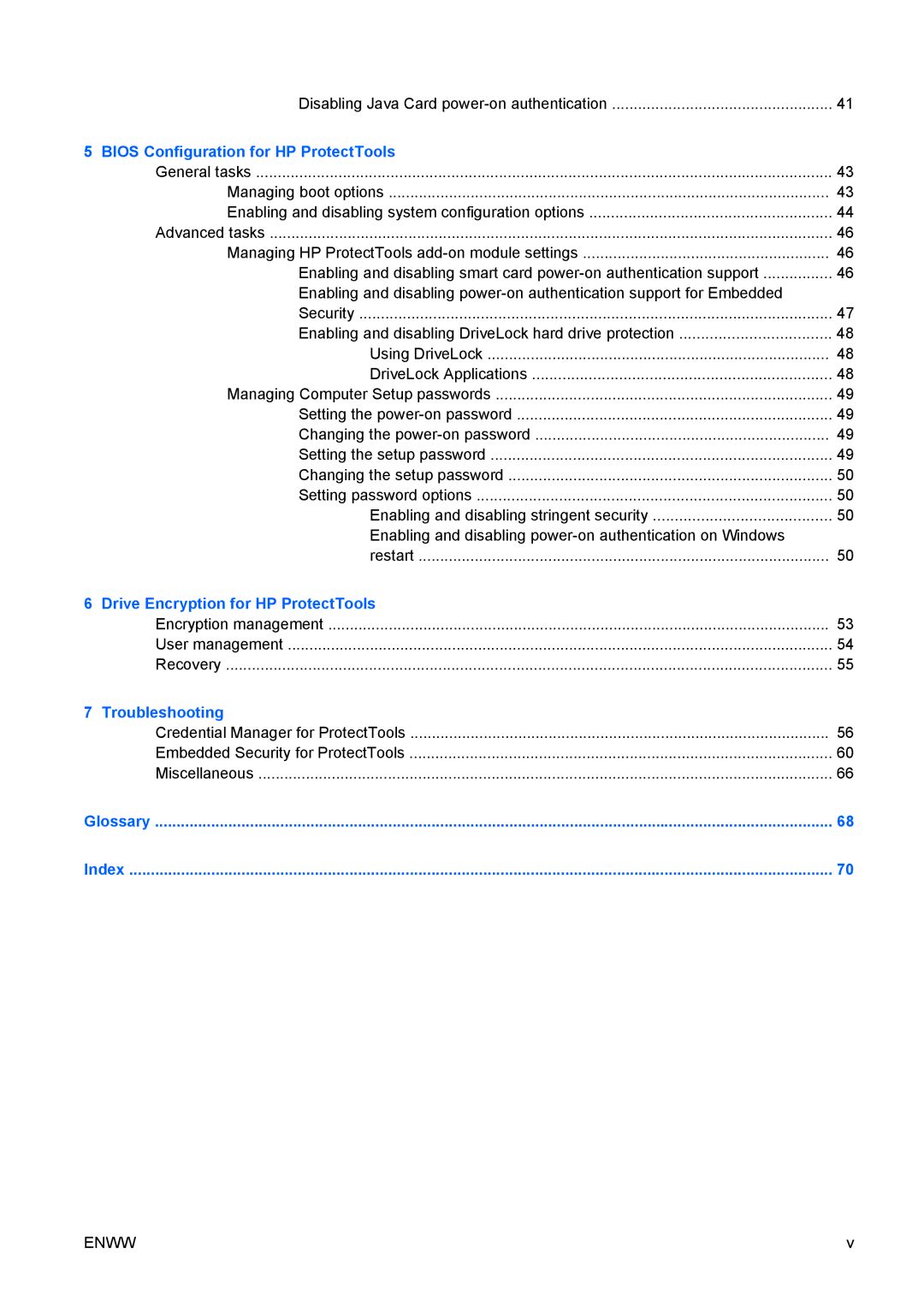 HP dc73 Blade Client manual Bios Configuration for HP ProtectTools, Drive Encryption for HP ProtectTools, Troubleshooting 