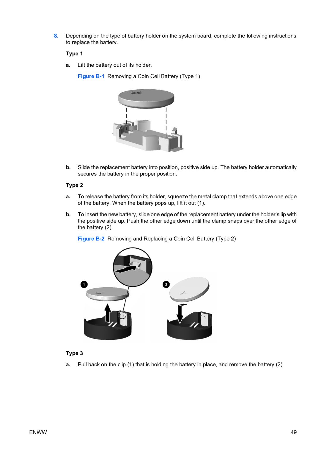 HP dc73 Blade Client manual Type 