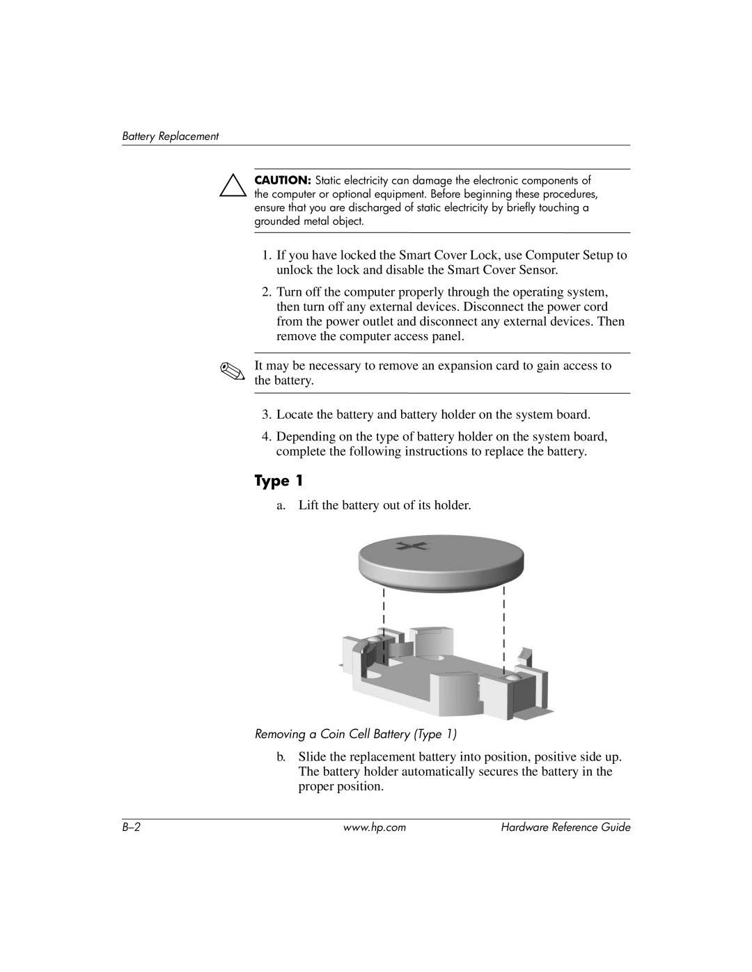 HP dc7600 tower manual Type 