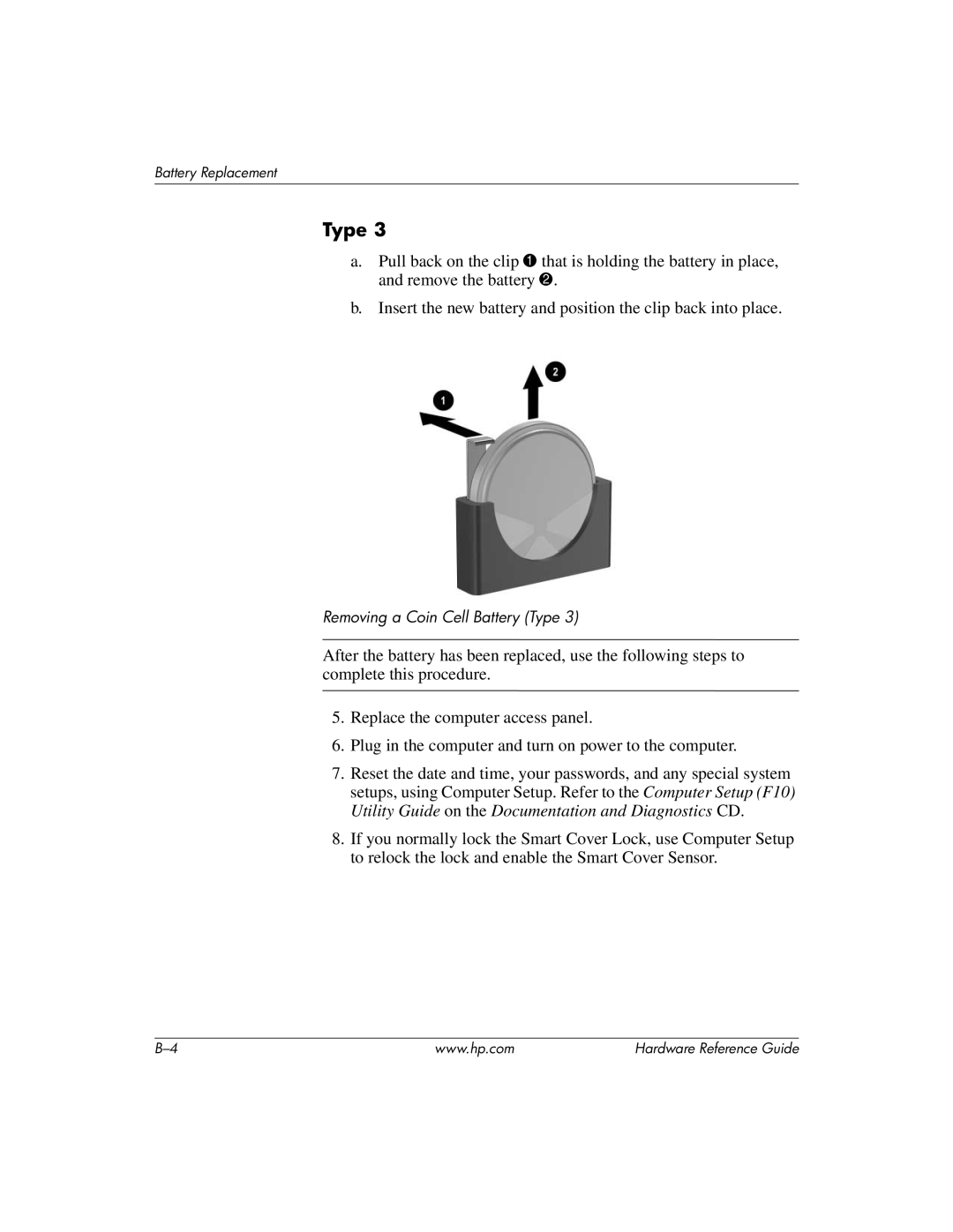 HP dc7600 tower manual Type 