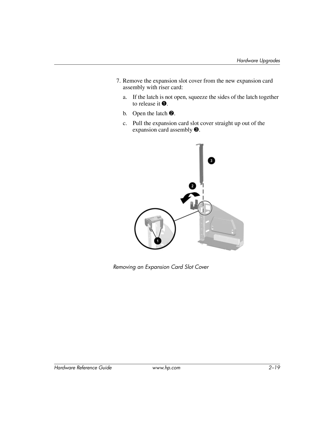 HP dc7600 manual Removing an Expansion Card Slot Cover 