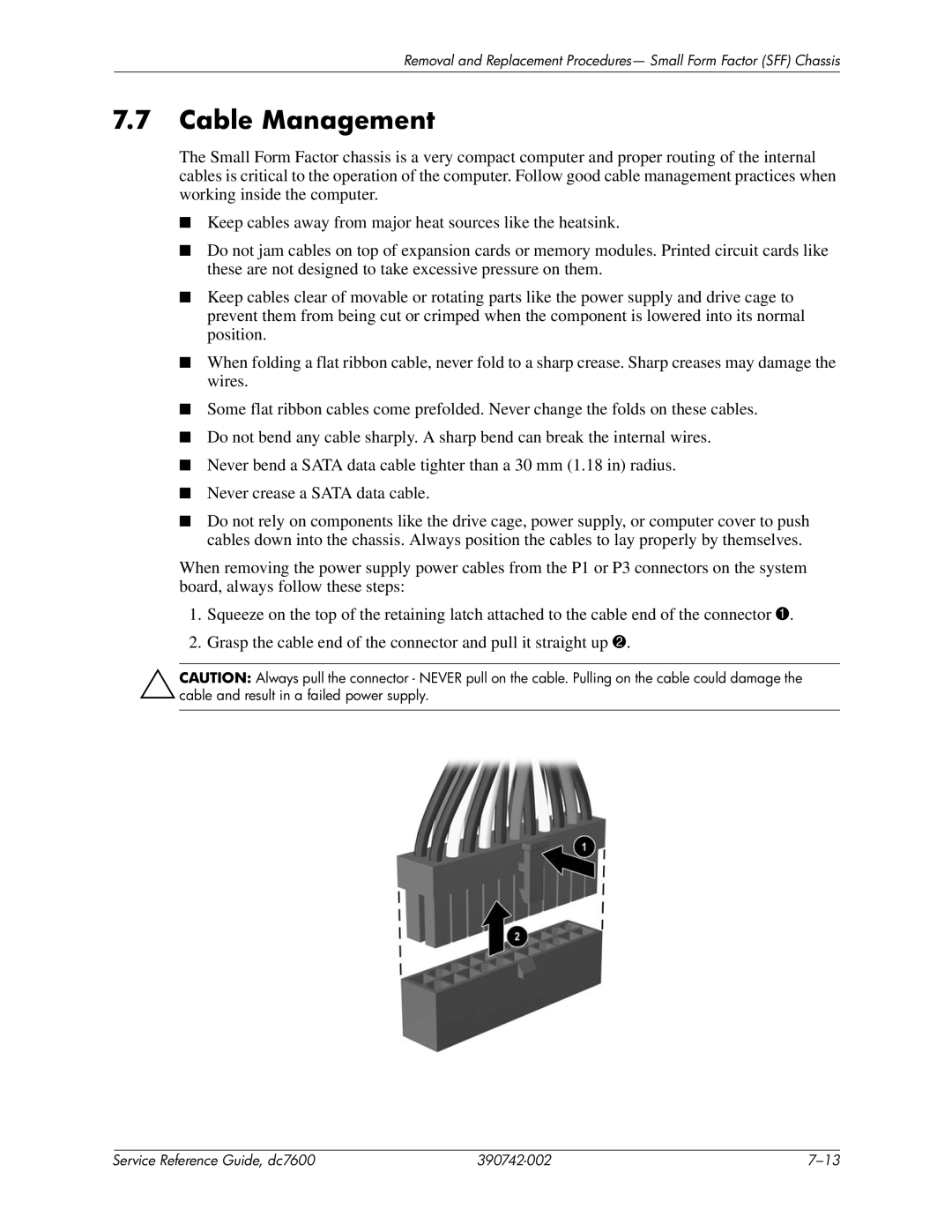 HP dc7608 manual Cable Management 