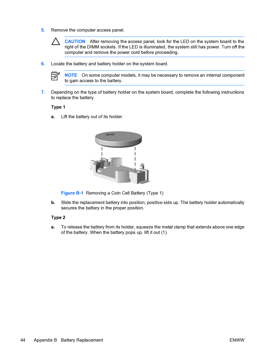 HP dc7700 tower manual Type 