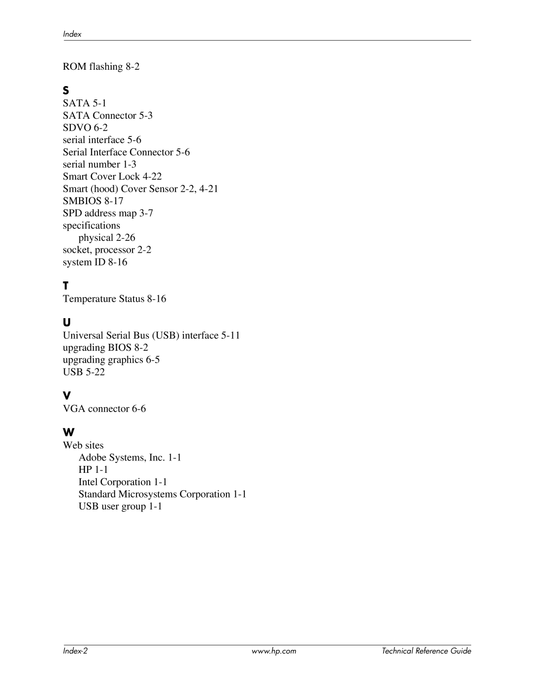 HP dc7800 manual Index 