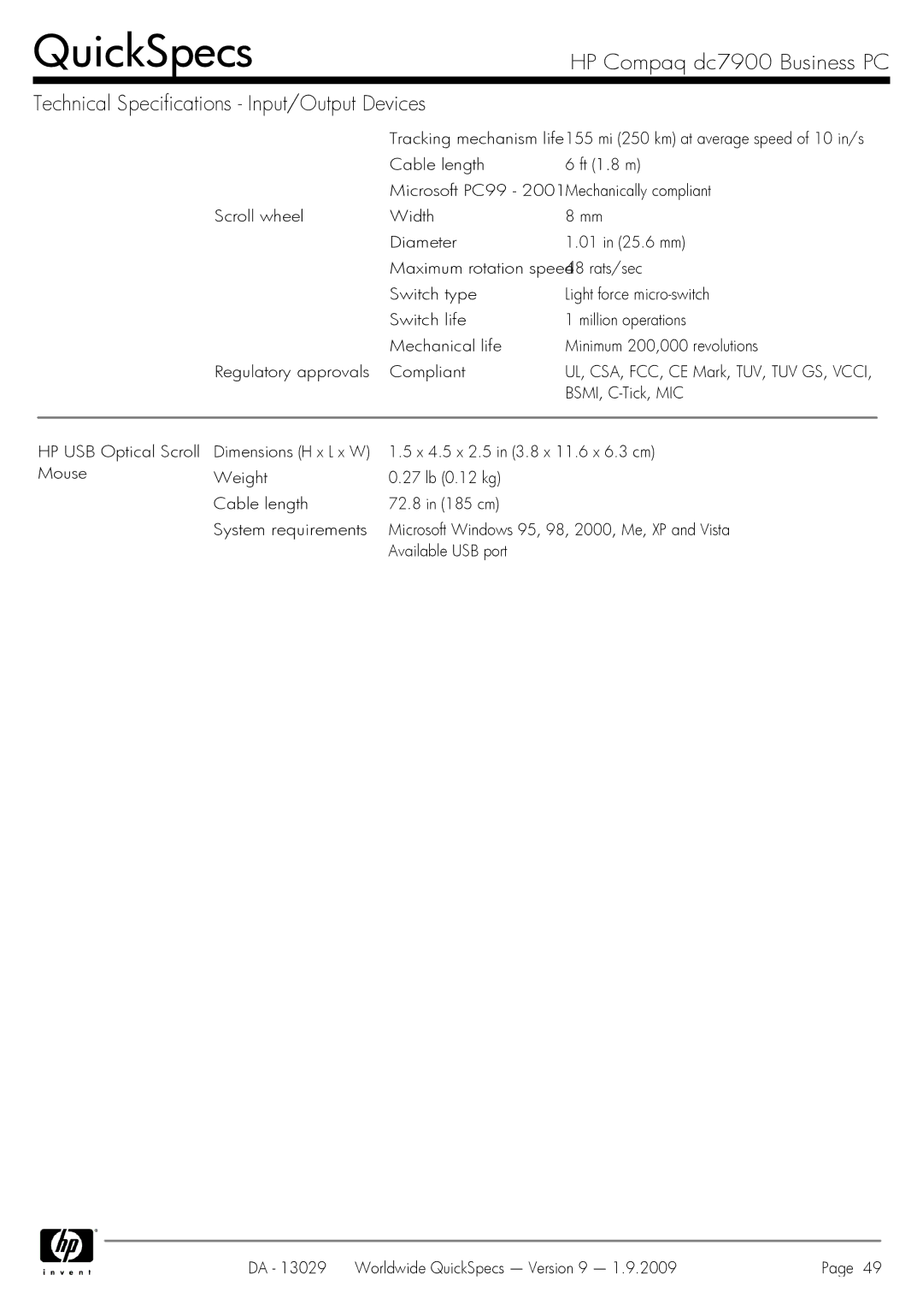 HP Dc7900 dc7900 manual BSMI, C-Tick, MIC 