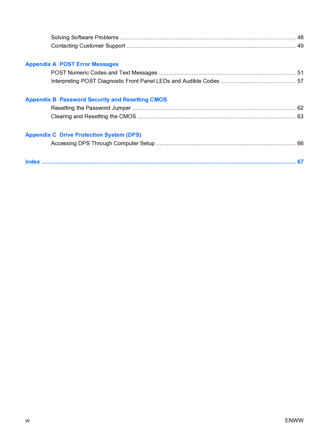 HP dc7900 manual Solving Software Problems Contacting Customer Support, Accessing DPS Through Computer Setup 